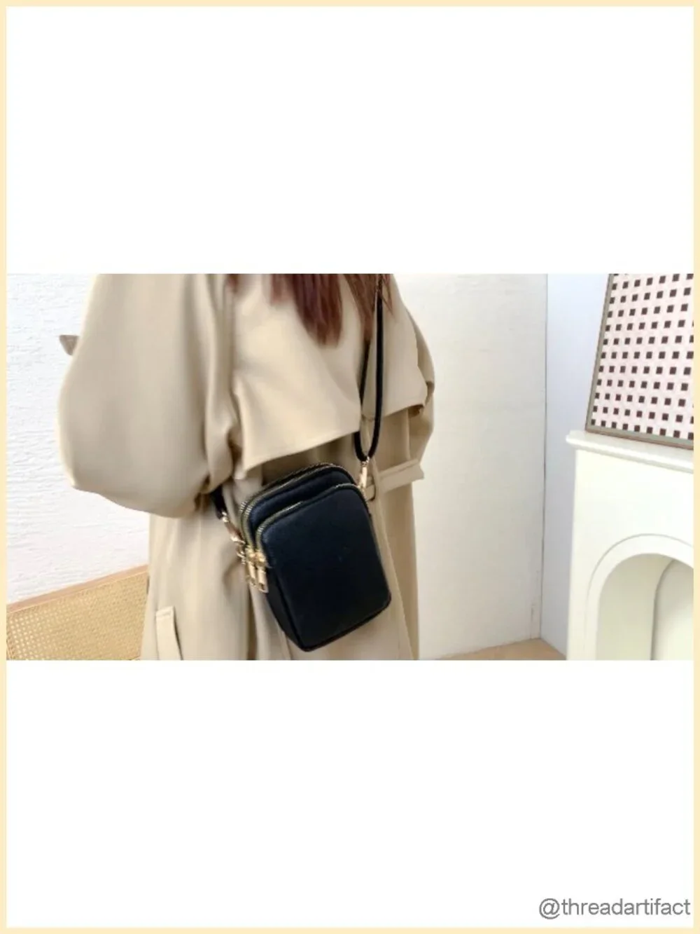 Mini Crossbody Bag for Women Cell Phone Bag Travel Pouch PU Leather Adjustable